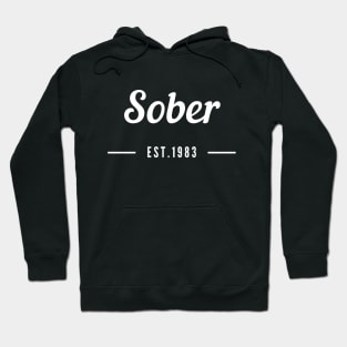 Sober Since 1983 - Recovery Emotional Sobriety Hoodie